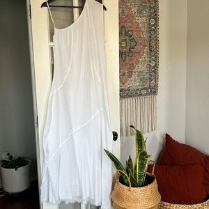 🌸 Off the Shoulder White 100% Cotton Dress